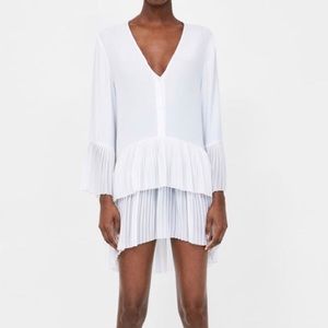 Zara Pleated Dress Shirt